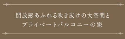 プライベートバルコニーの家